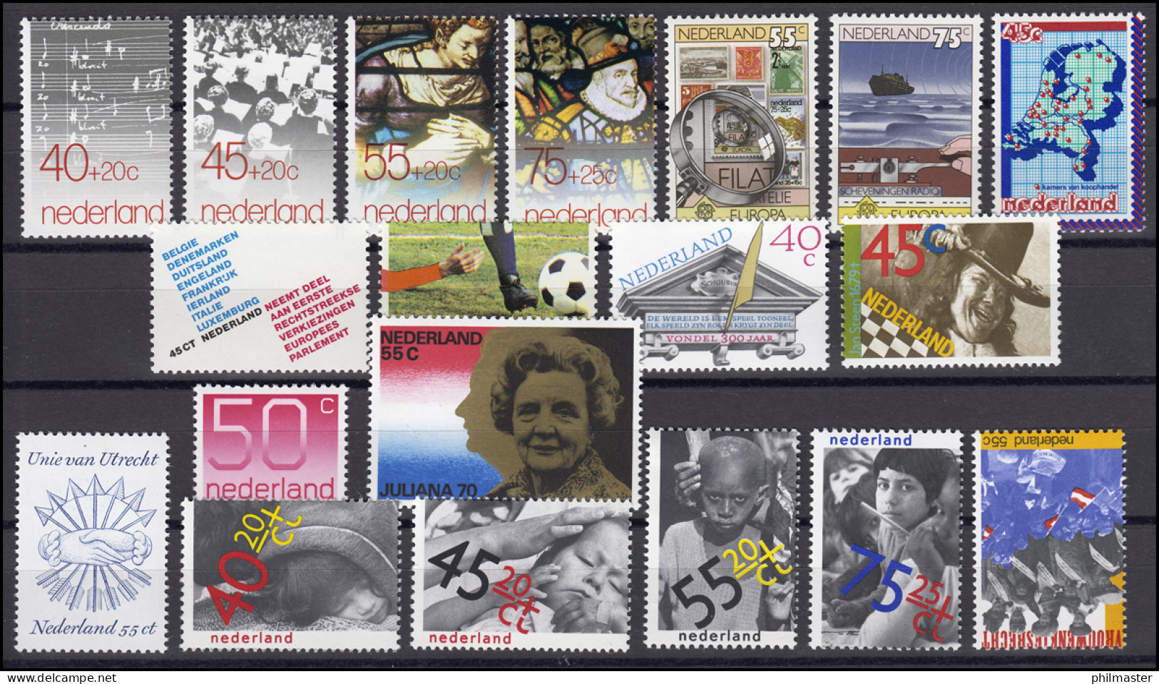 1132-1150 Niederlande-Jahrgang 1979 Komplett Mit Block 20, Postfrisch - Altri & Non Classificati