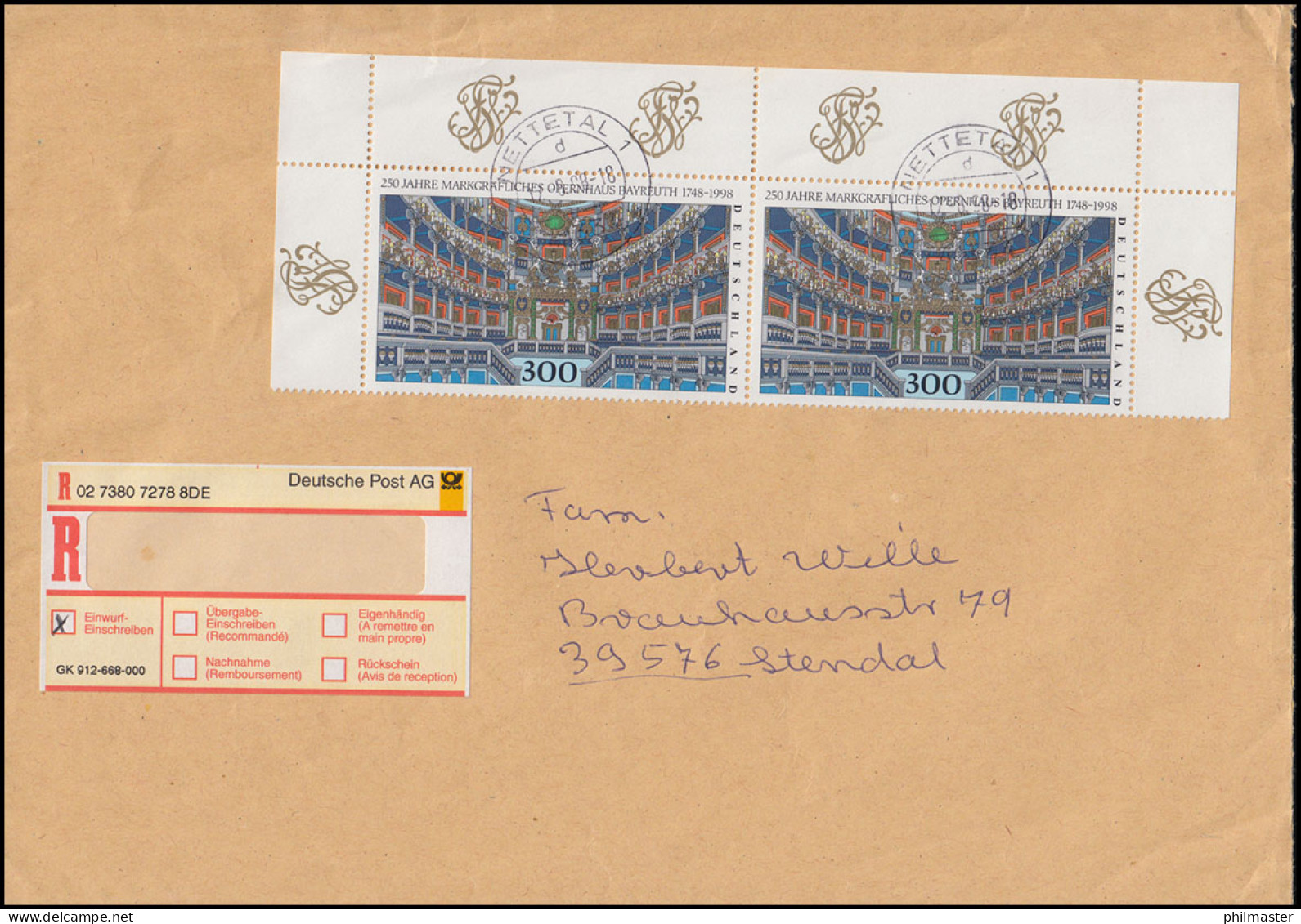 1983 Opernhaus Bayreuth 1998 Als OR-Paar In MeF Auf EE NETTETAL 17.8.98 - Other & Unclassified