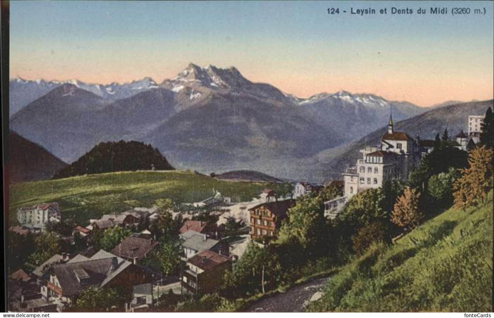 11309756 Leysin Vue Partielle Et Dent De Midi Leysin - Andere & Zonder Classificatie