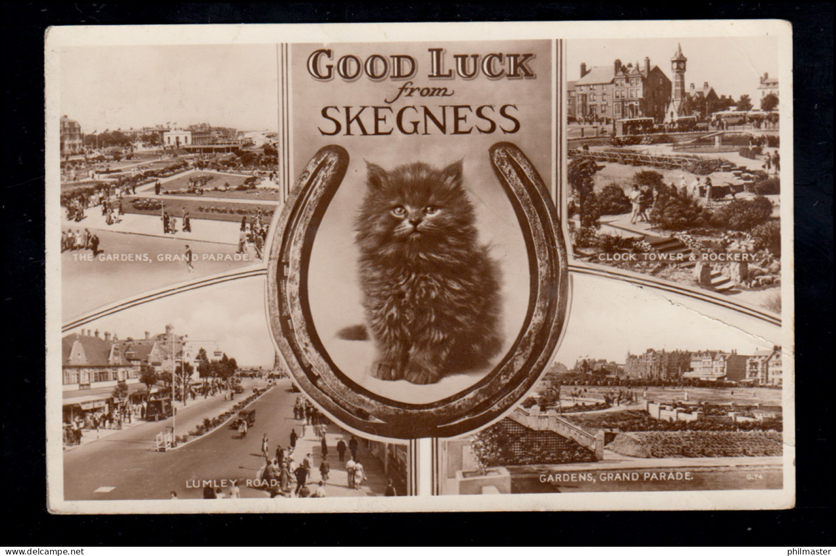 England AK Skegness: Schwarze Katze Und Vier Landschaften, 14.7.1953 - Katten