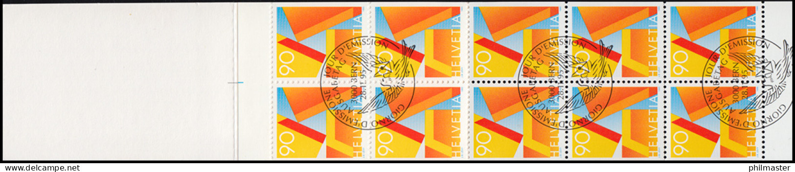 Schweiz Markenheftchen 0-102y, Freimarke A-Post 1995, ESSt Bern 28.11.195 - Cuadernillos