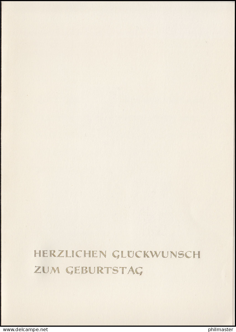 Minister-Faltkarte Kunstwoche Und Engels, Beiblatt Glückwünsche 7.2.1970 Schulze - Other & Unclassified