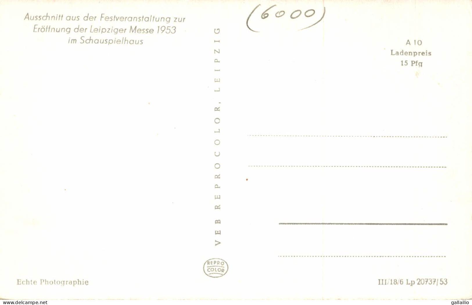 LEIPZIGER MESS 1953 - Andere & Zonder Classificatie