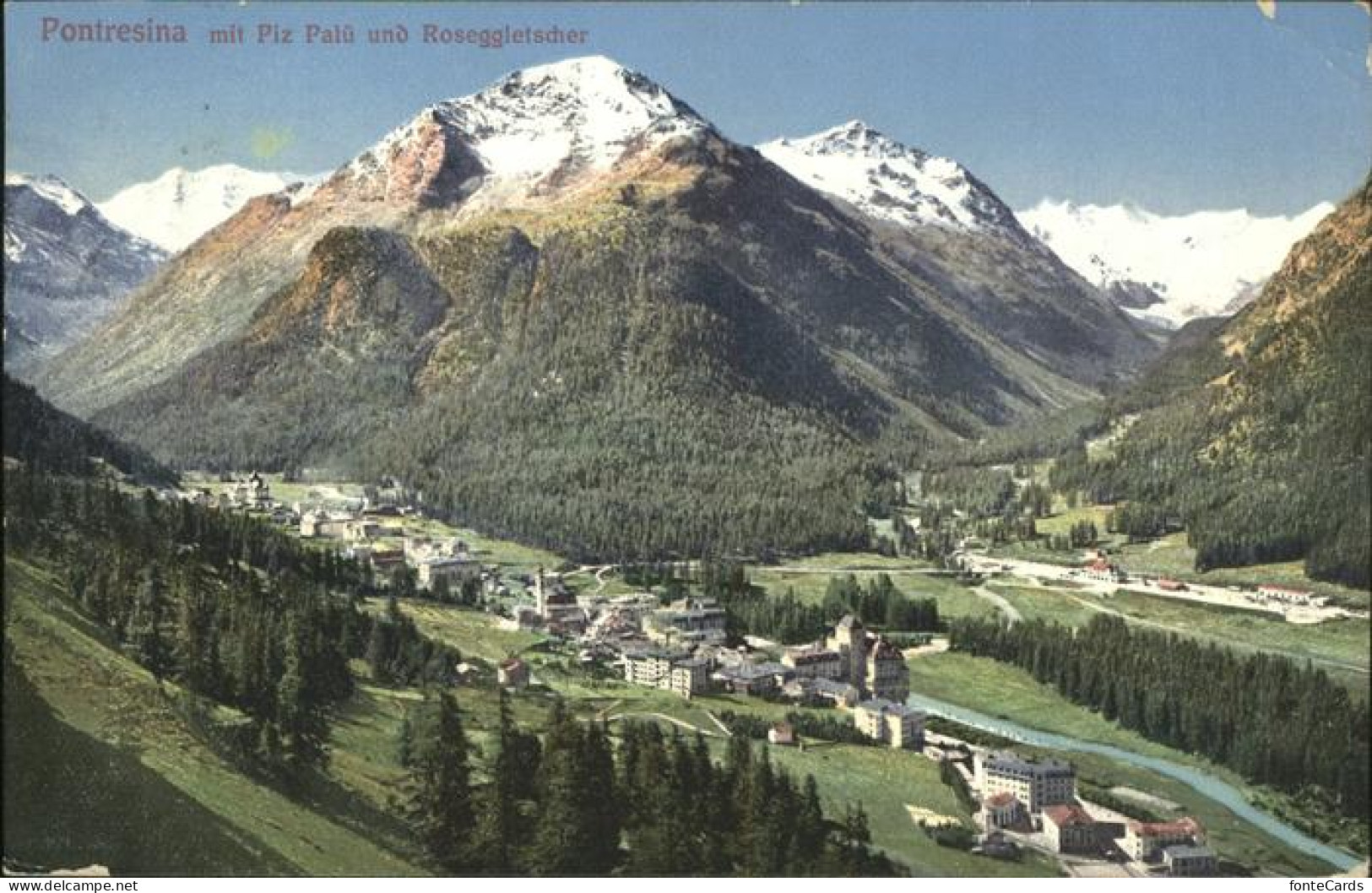 11309720 Pontresina Mit Piz Palue Und Roseggletscher
 Pontresina - Sonstige & Ohne Zuordnung