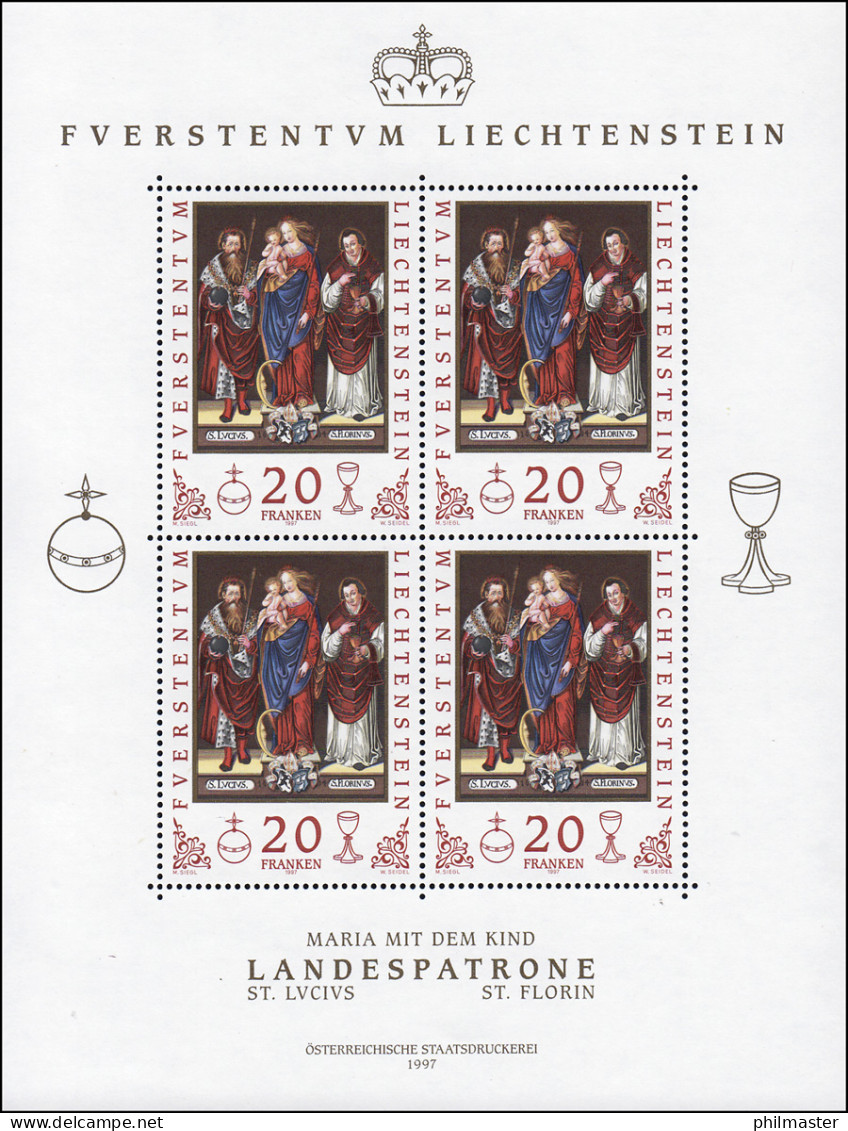 1151 Landespatrone, Kleinbogen **  - Unused Stamps