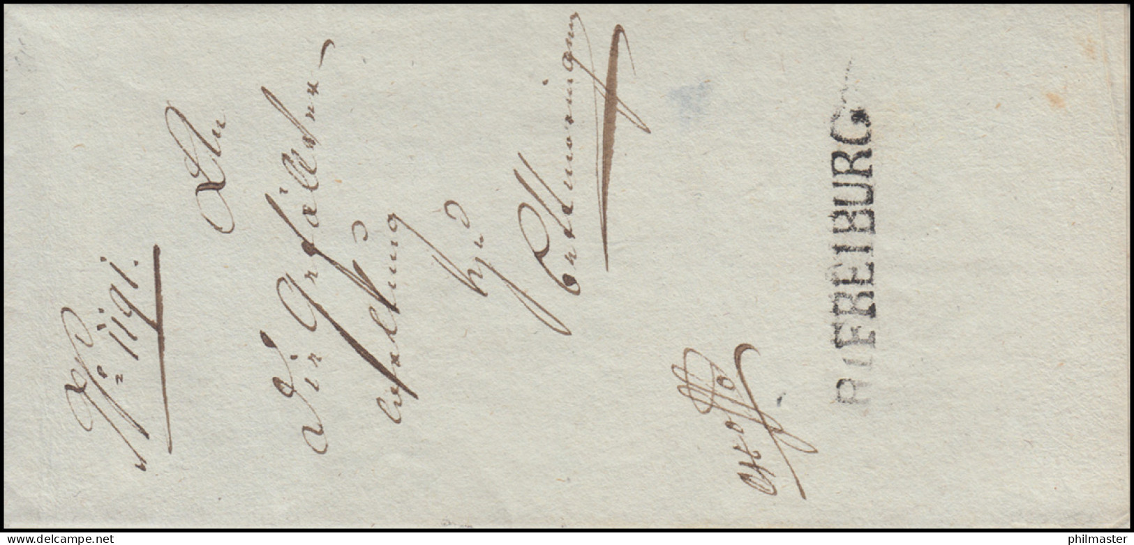 Baden Vorphilatelie Faltbrief Rayonstempel R1 FREIBURG Geschrieben 27.1.1810 - Prephilately