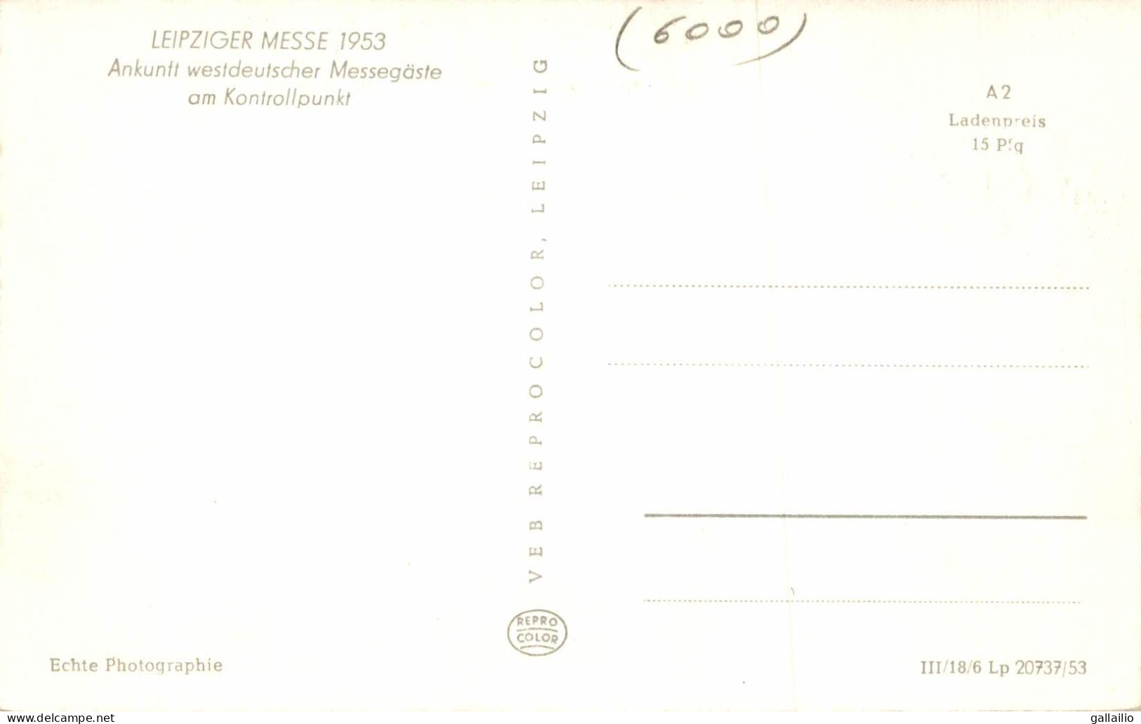 LEIPZIGER MESS 1953 - Other & Unclassified