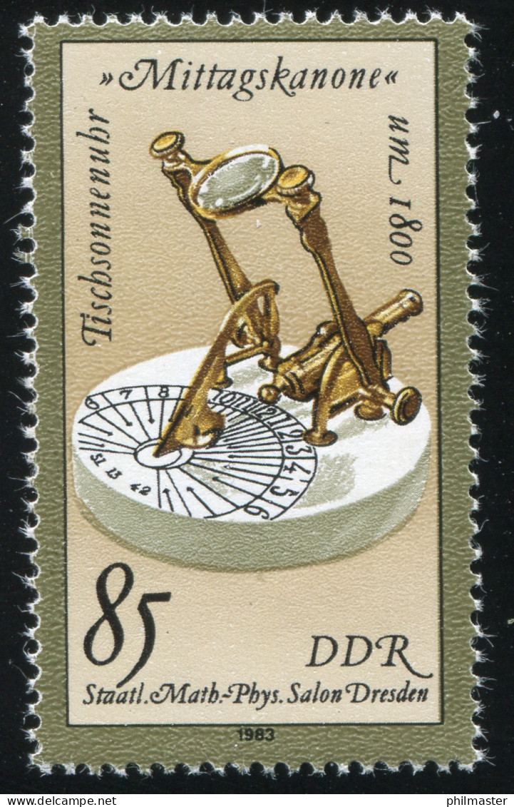 2801I Uhren 85 Pf: Gebrochenes Ziffernblatt Zwischen Der 4 Und 5, Feld 21 **   - Variétés Et Curiosités