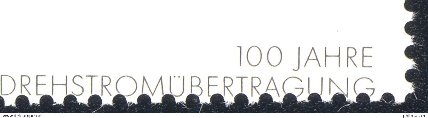 1557 Drehstromübertragung - Verzähnung Unten Im Markenbild/Schrift, ** - Errors & Oddities