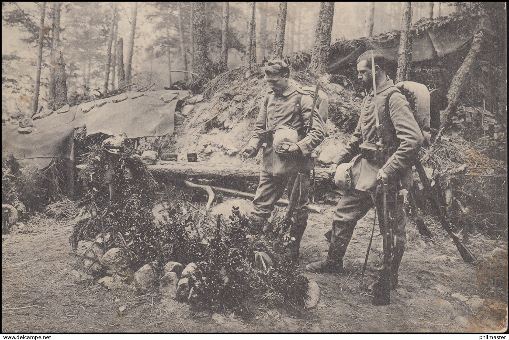 Feldpost Reserve Fuss-Artillerie-Reg.10 - 3.7.15 AK Soldatengrab Auf Dem Hohnack - Occupation 1914-18