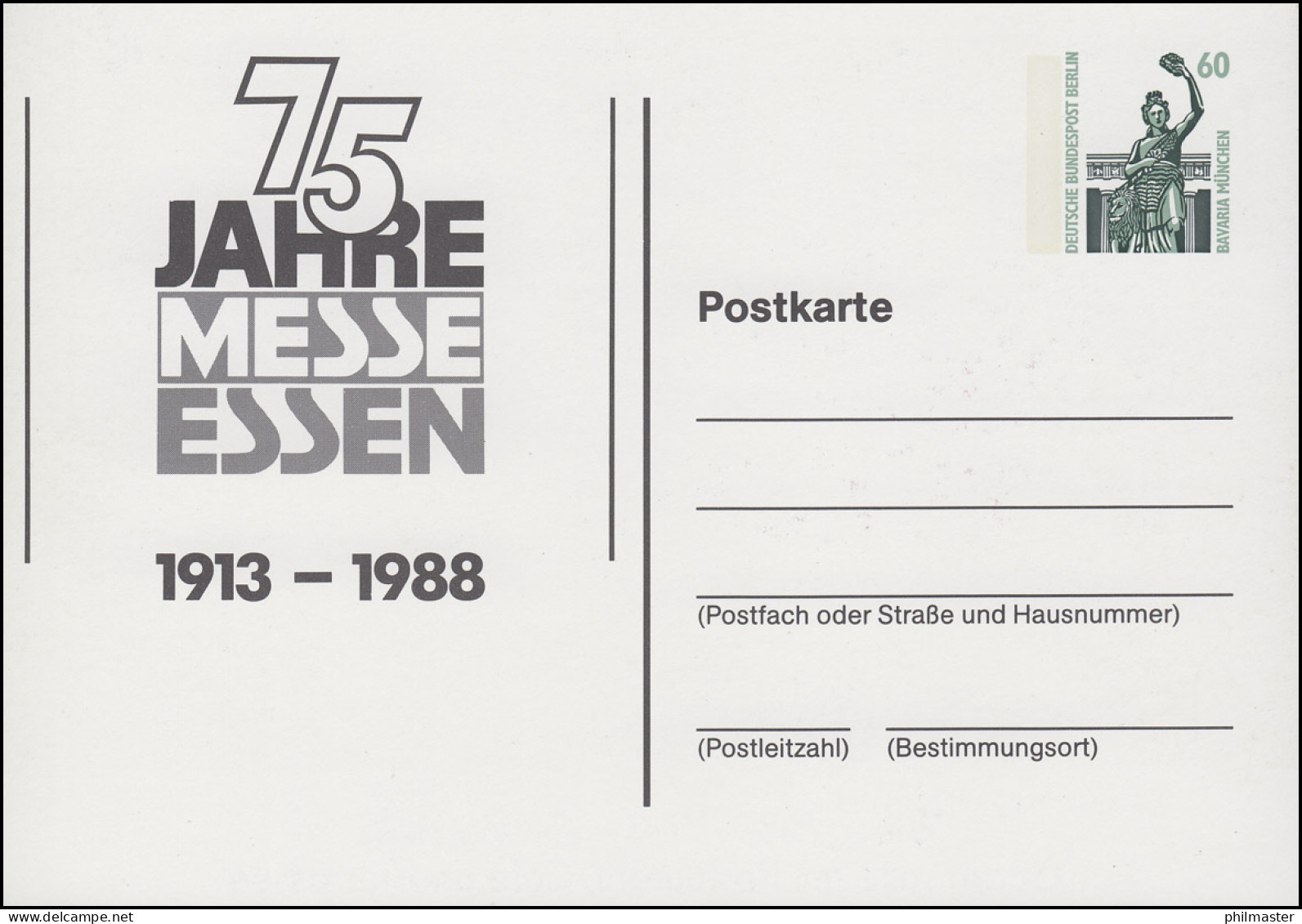 PP 109 Jubiläum 75 Jahre Messe Essen 1913-1988, Ungebraucht ** - Otros & Sin Clasificación