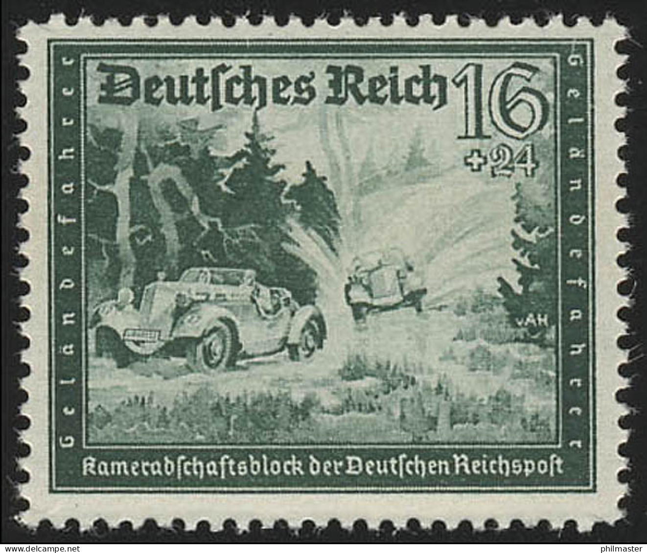 891 Kameradschaftsblock 1944 16+24 Pf ** - Unused Stamps