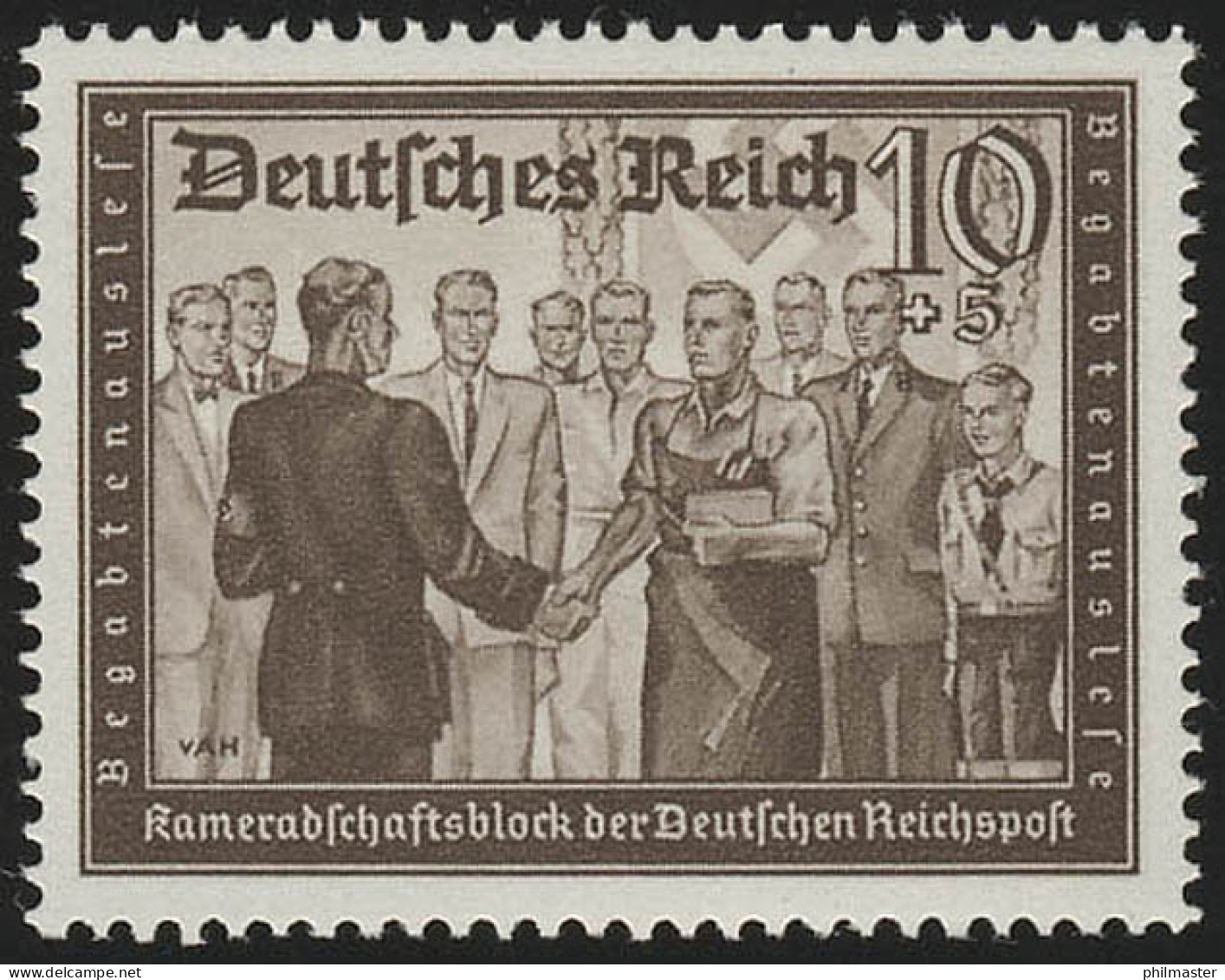 707 Kameradschaftsblock 10+5 Pf ** - Unused Stamps