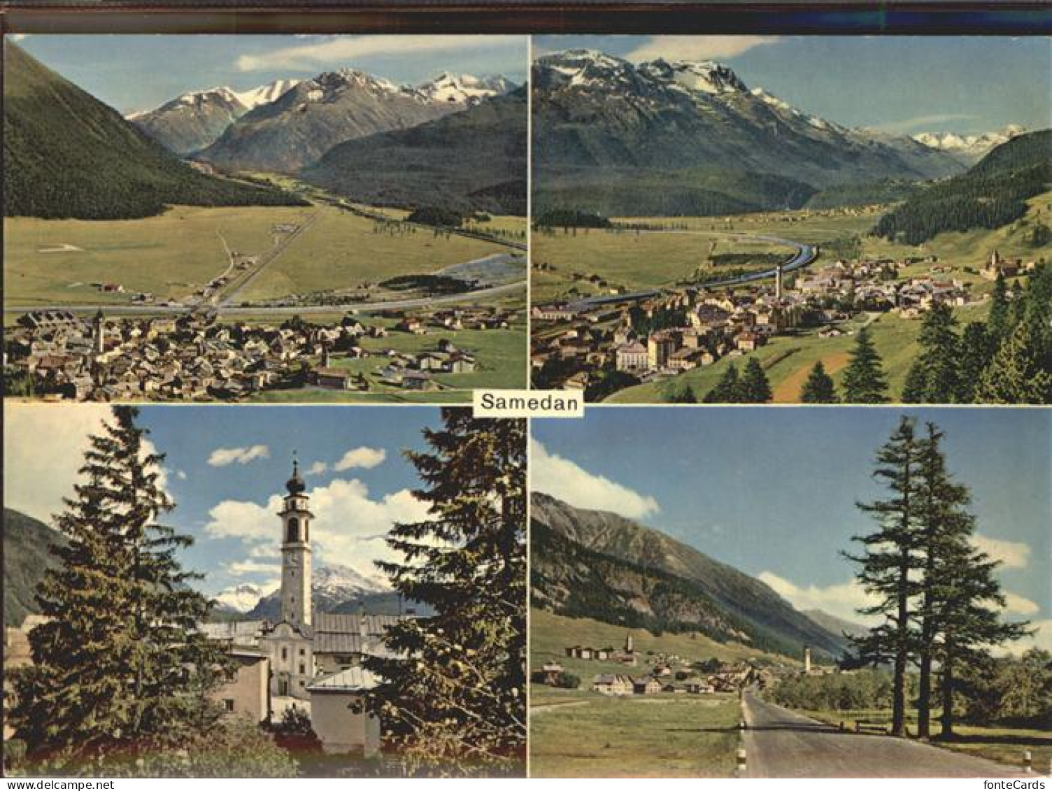 11309699 Samedan Panorama Und Detailansichten Kirche Samedan  - Andere & Zonder Classificatie