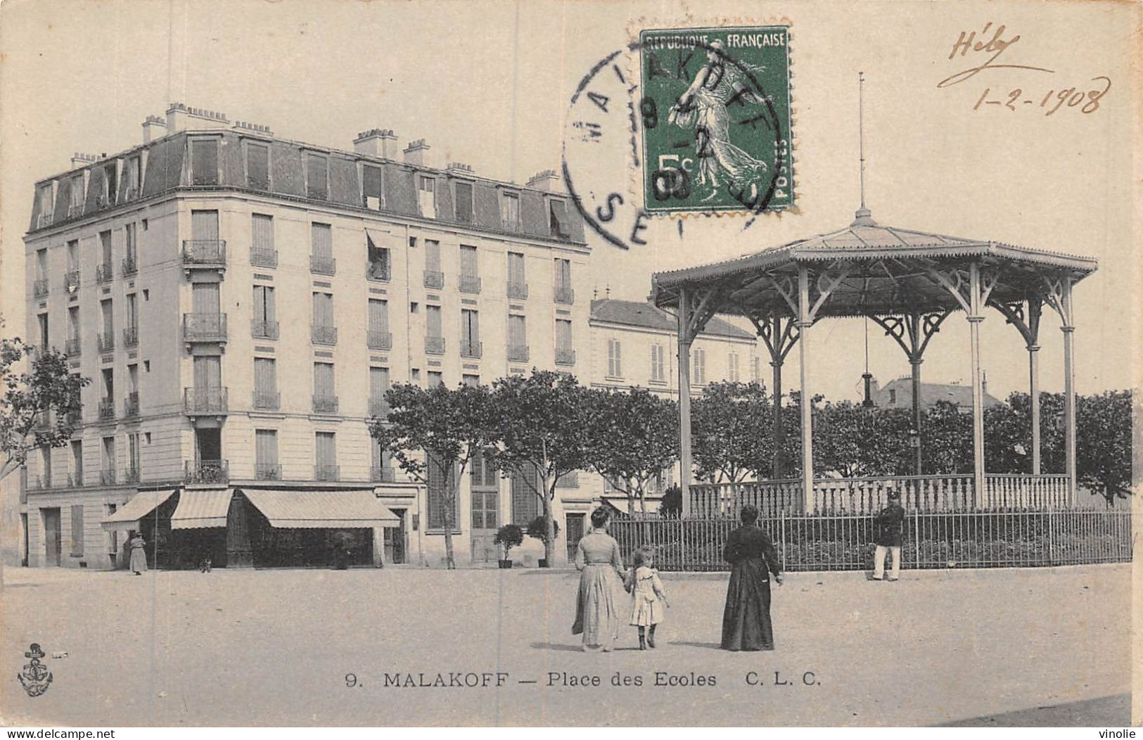 P-24-Mi-Is-1800 : MALAKOFF. PLACE DES ECOLES. KIOSQUE - Malakoff