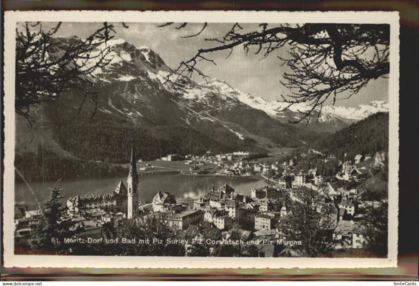 11309662 St Moritz GR St Moritz Dorf Und Bad Mit Piz Surley Piz Corvatsch Und Ma - Other & Unclassified