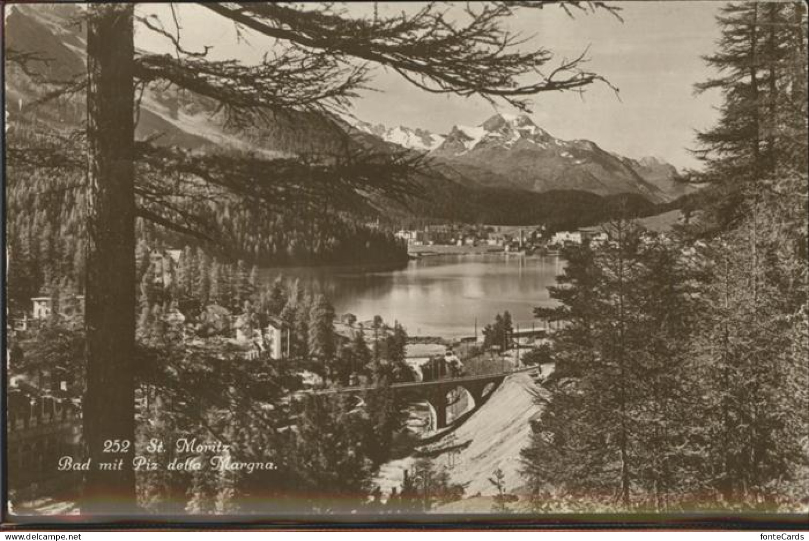 11309657 St Moritz GR Bad Mit Piz Della Margna St Moritz - Andere & Zonder Classificatie