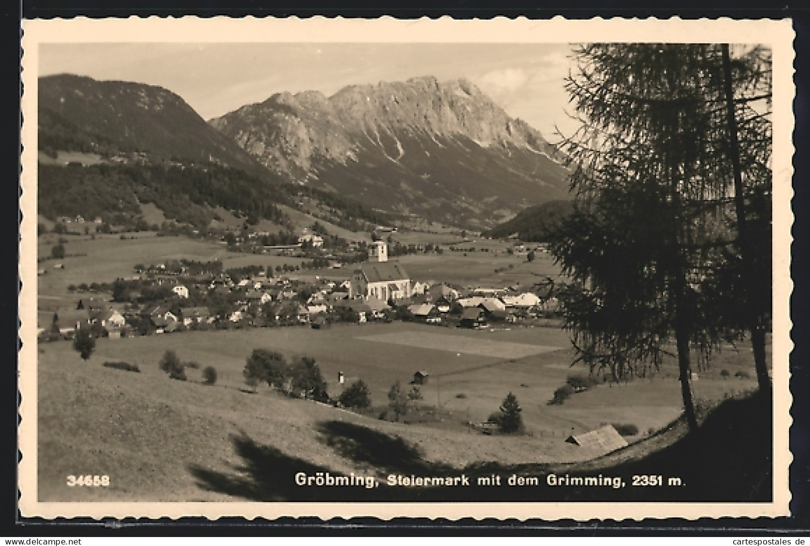 AK Gröbming /Steiermark, Totalansicht Mit Dem Grimming  - Sonstige & Ohne Zuordnung