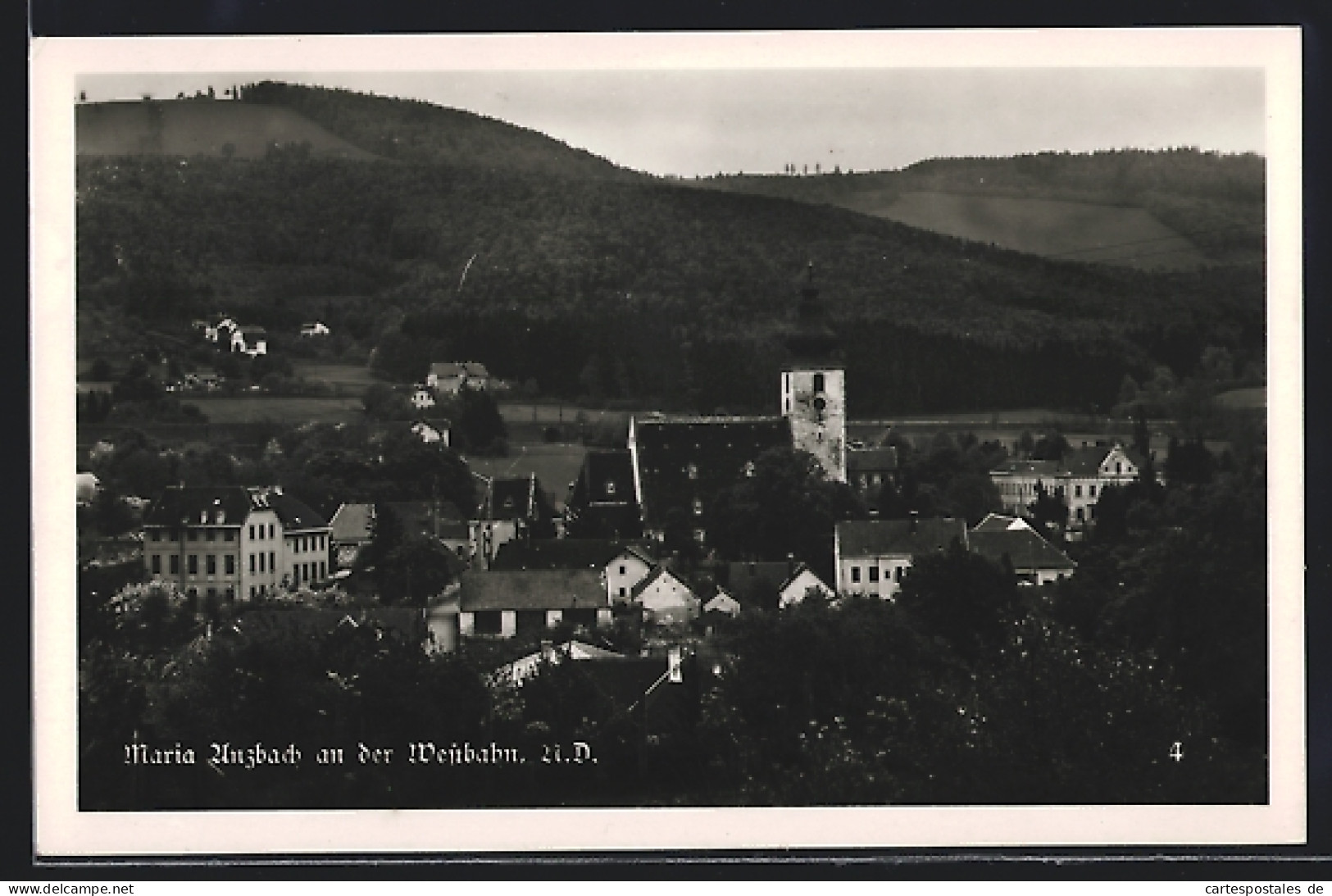 AK Maria Anzbach An Der Westbahn N. D., Ortsansicht Aus Der Vogelschau  - Otros & Sin Clasificación