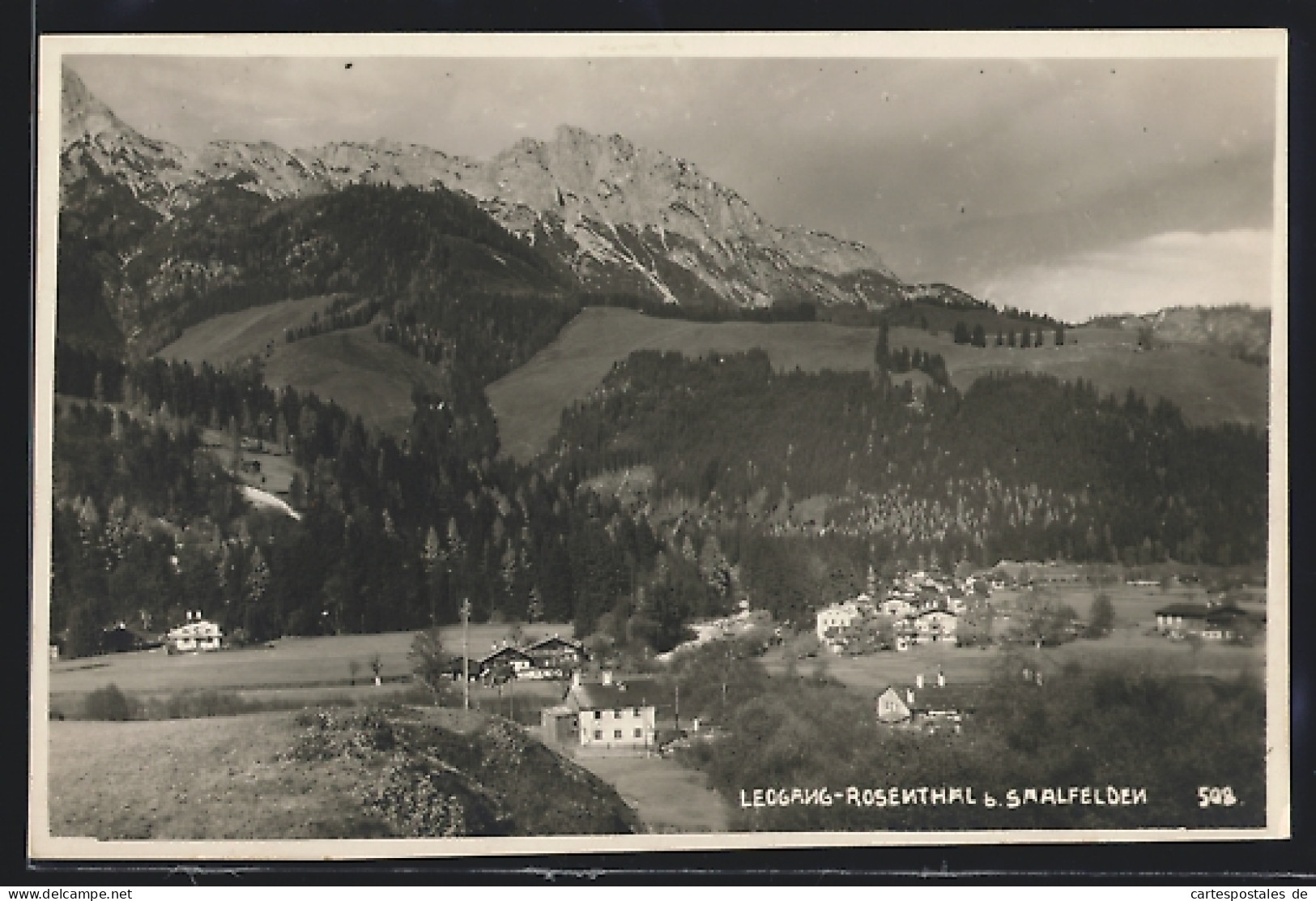 AK Leogang-Rosenthal B. Saalfelden, Totalansicht Von Einem Berg Aus  - Andere & Zonder Classificatie