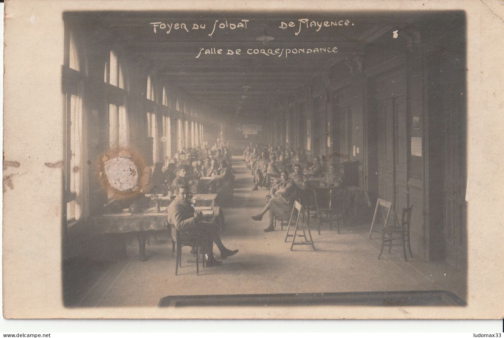 Mayence / Mainz - Carte-photo - Foyer Du Soldat - Salle De Correspondance - Altri & Non Classificati