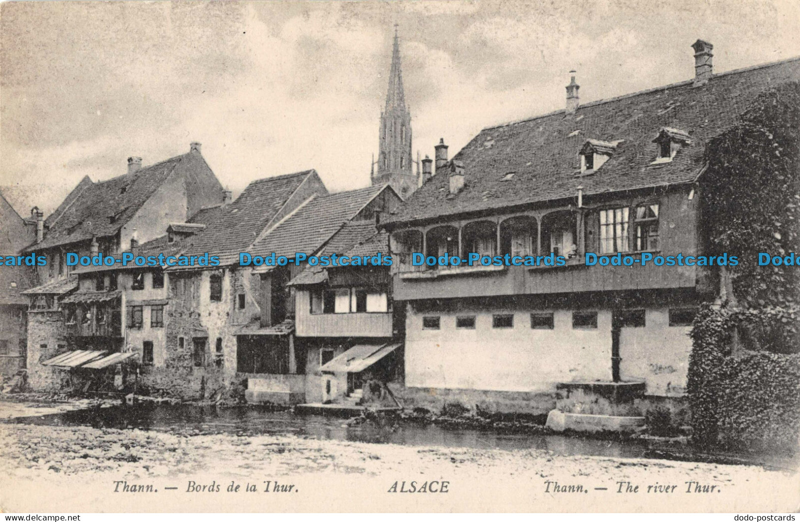 R093160 Alsace. Thann. The River Thur. Levy Fils - World