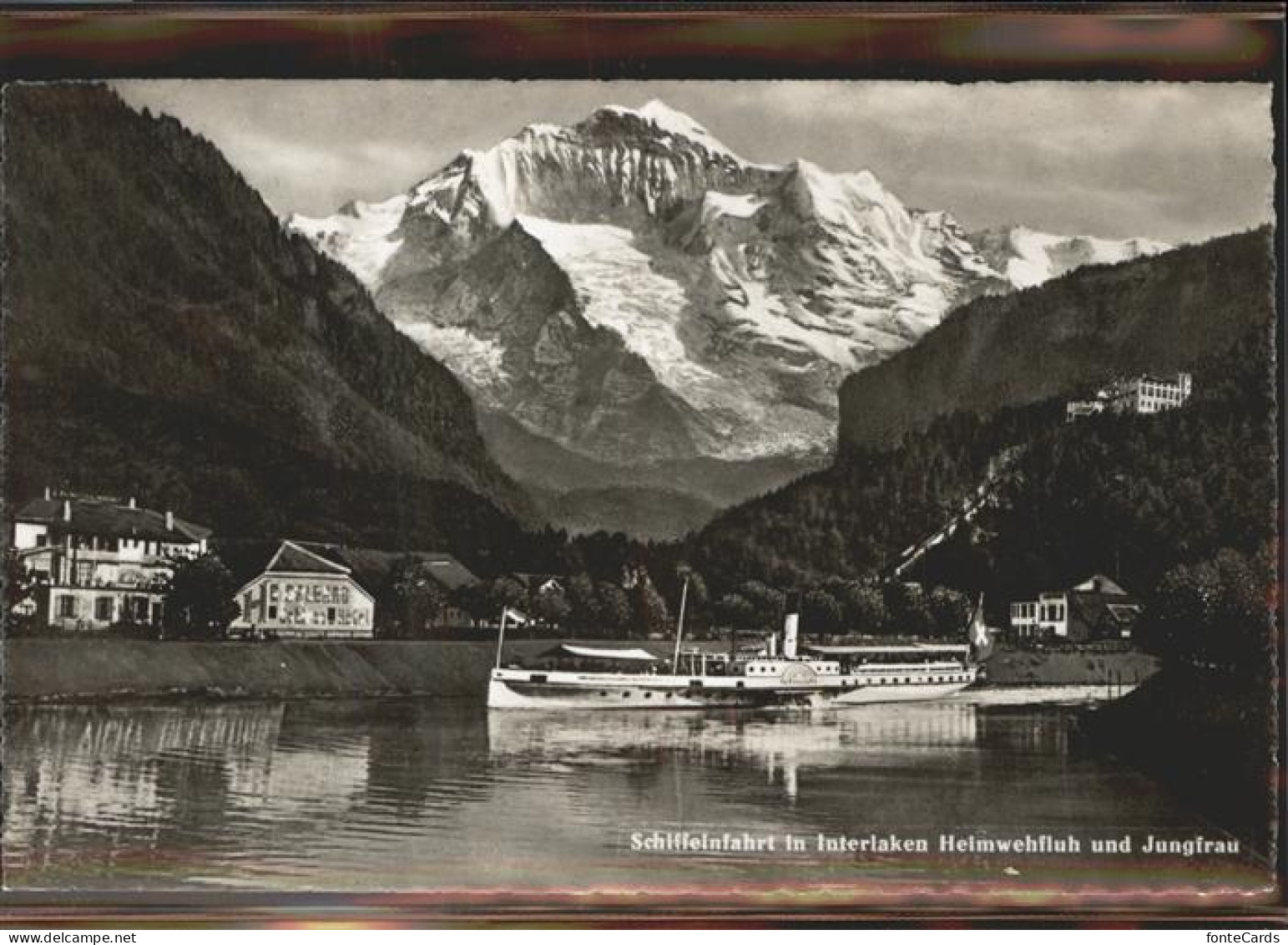 11308522 Interlaken BE Schiffeinfahrt Heimwehfluh Jungfrau Interlaken - Otros & Sin Clasificación