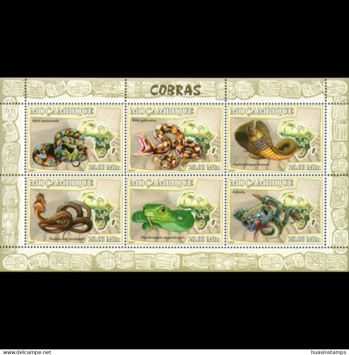 MOZAMBIQUE 2007 - Scott# 1779 S/S Snakes MNH - Mosambik