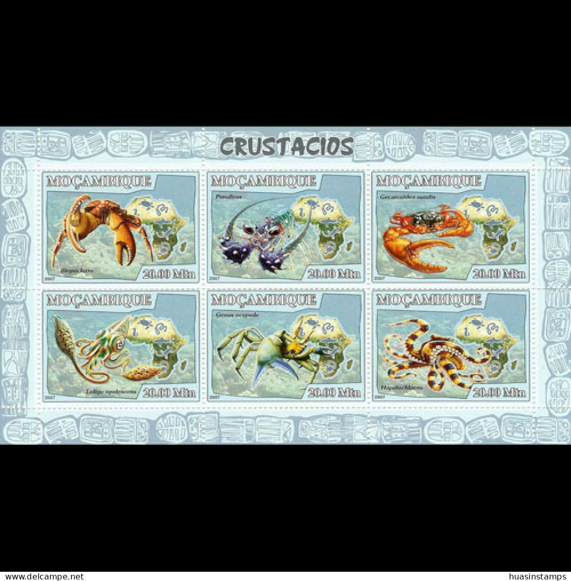 MOZAMBIQUE 2007 - Scott# 1776 S/S Crabs MNH - Mozambique