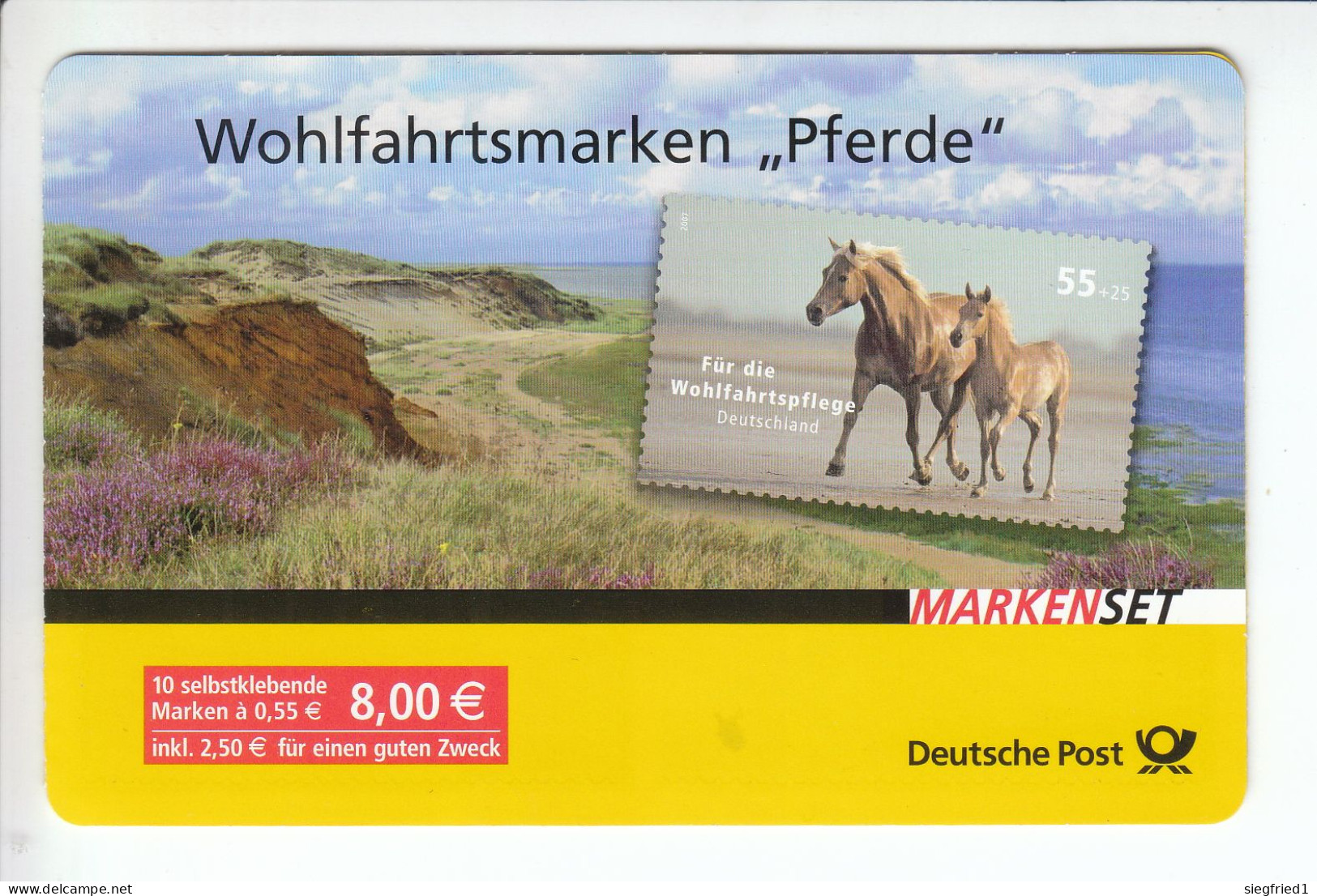 Deutschland BRD **  MH 69 Haustiere Pferde  Neuausgabe 27.12.2007, Postpreis 8,00 € - 2001-2010