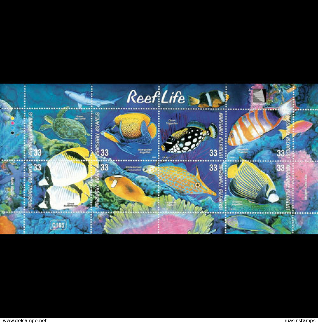 MARSHALL IS. 2000 - Scott# 751 S/S Reef Life MNH Creases - Marshall
