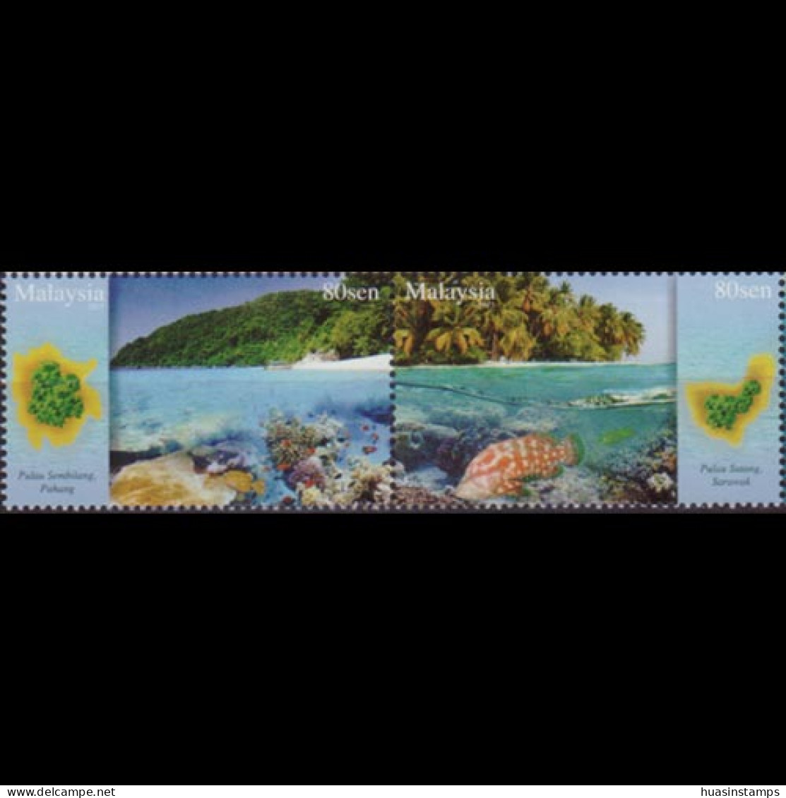MALAYSIA 2015 - Scott# 1571c-d Islands Views 80c MNH - Malasia (1964-...)