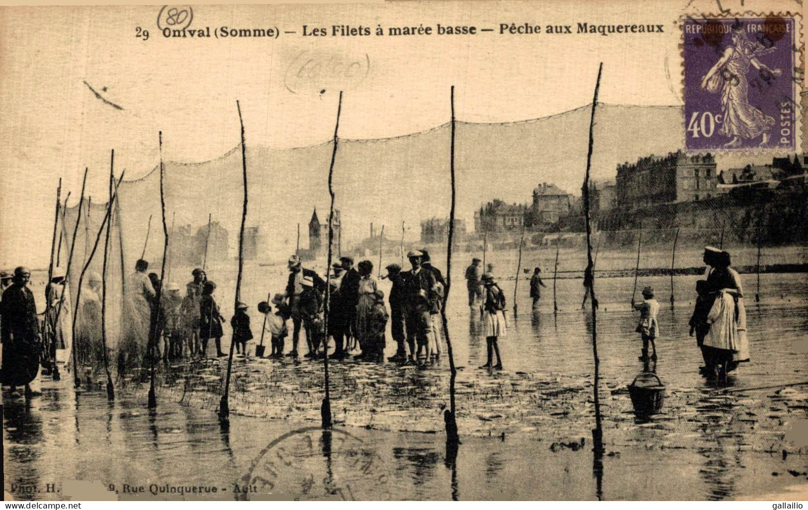 ONIVAL LES FILETS A MAREE BASSE PECHE AUX MAQUEREAUX - Onival