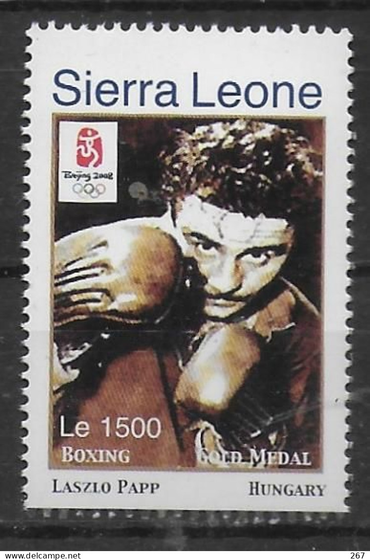 SIERRA LEONE  N° 4206  * *   Jo 2008  Boxe Papp - Boxe