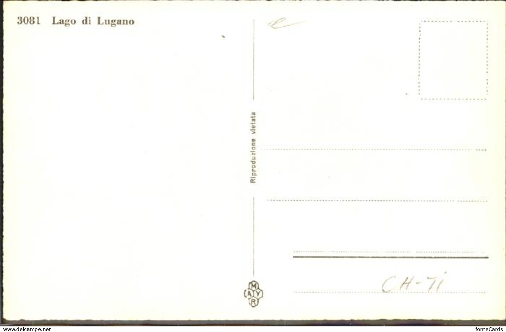 11308437 Lugano TI Umgebungskarte Lago Di Lugano Lugano - Altri & Non Classificati
