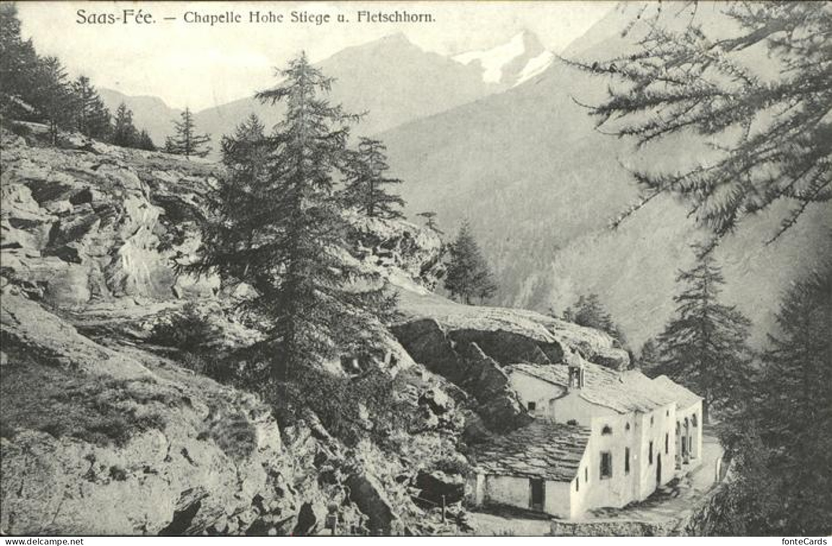 11308362 Saas-Fee Chapelle Hohe Stiege Fletschhorn Saas Fee - Andere & Zonder Classificatie