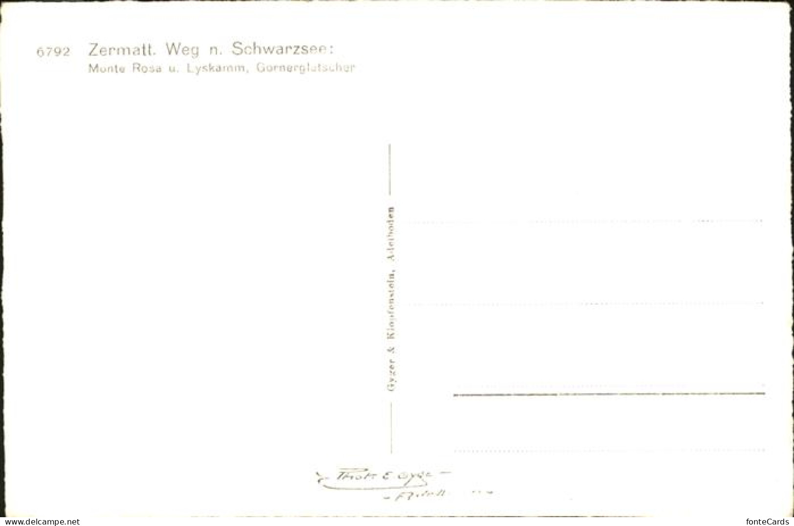 11308345 Zermatt VS Weg N. Schwarsee Monte Rosa Zermatt - Other & Unclassified