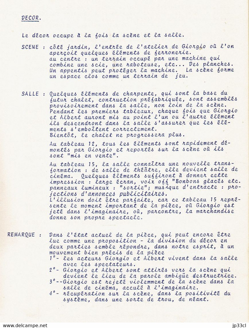 Jean Louvet : Le Bouffon, Comédie De Moeurs En 17 Tableaux (39 Pages), Vers 1975 - Other & Unclassified