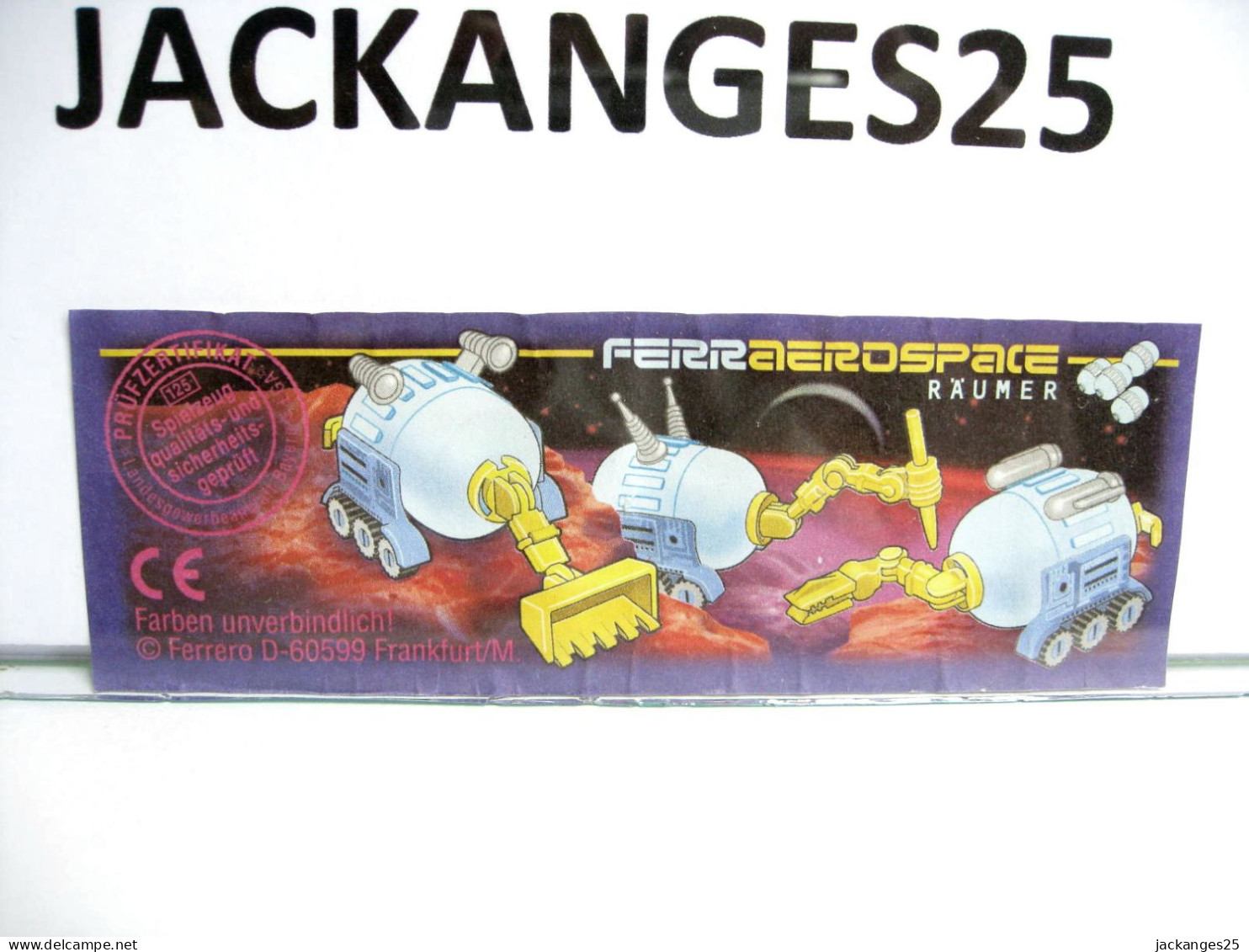 KINDER 3.1 701491   FERRAEROSPACE ENGINS DE L'ESPACE 1996 + BPZ - Steckfiguren