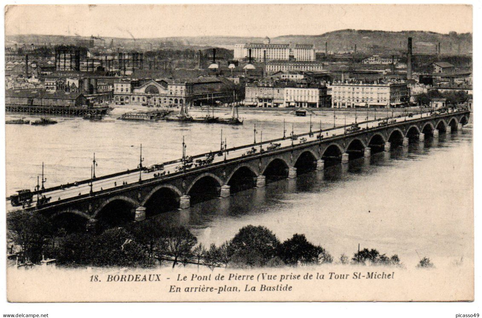 Girondes , Bordeaux , Le Pont De Pierre , Vue Prise De La Tour St Michel - Bordeaux