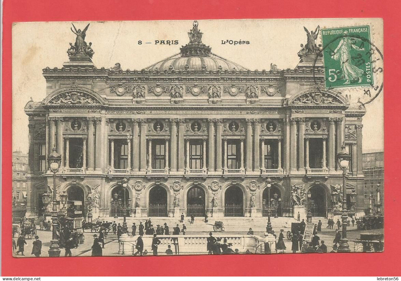 C.P.A. ( 75 ) « PARIS » L'Opéra - Jolie Vue Générale Animée X2phots - Andere Monumenten, Gebouwen