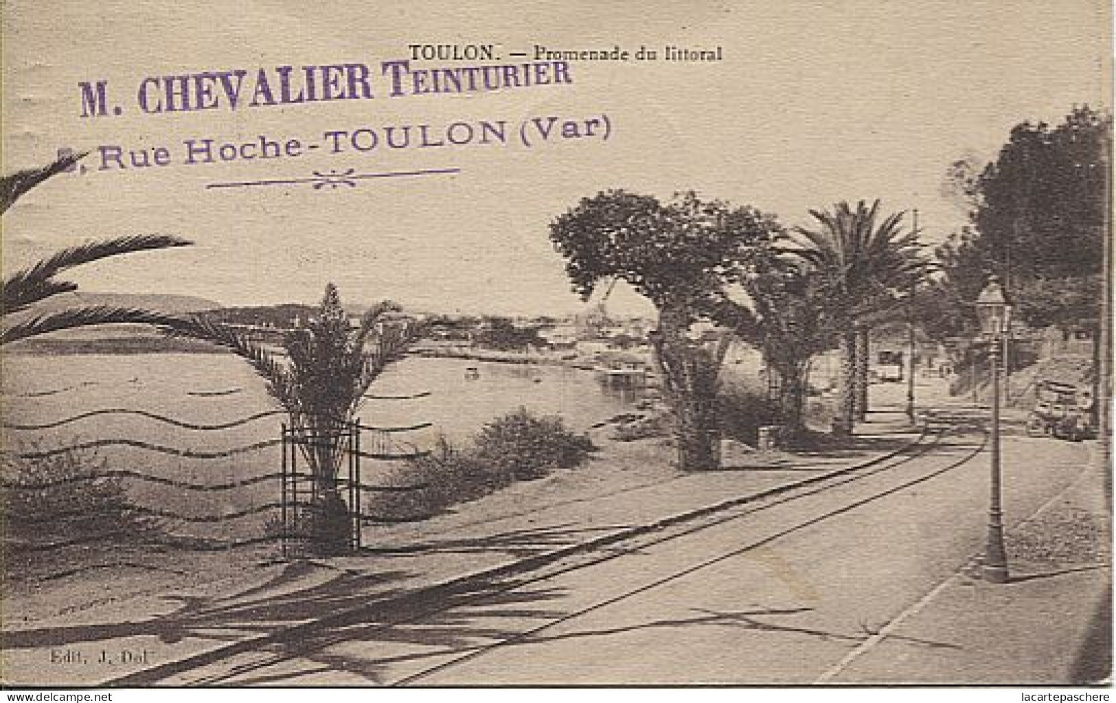 X122263 VAR TOULON PROMENADE DU LITTORAL PUBLICITE POUR M. CHEVALIER TEINTURIER RUE HOCHE - Toulon