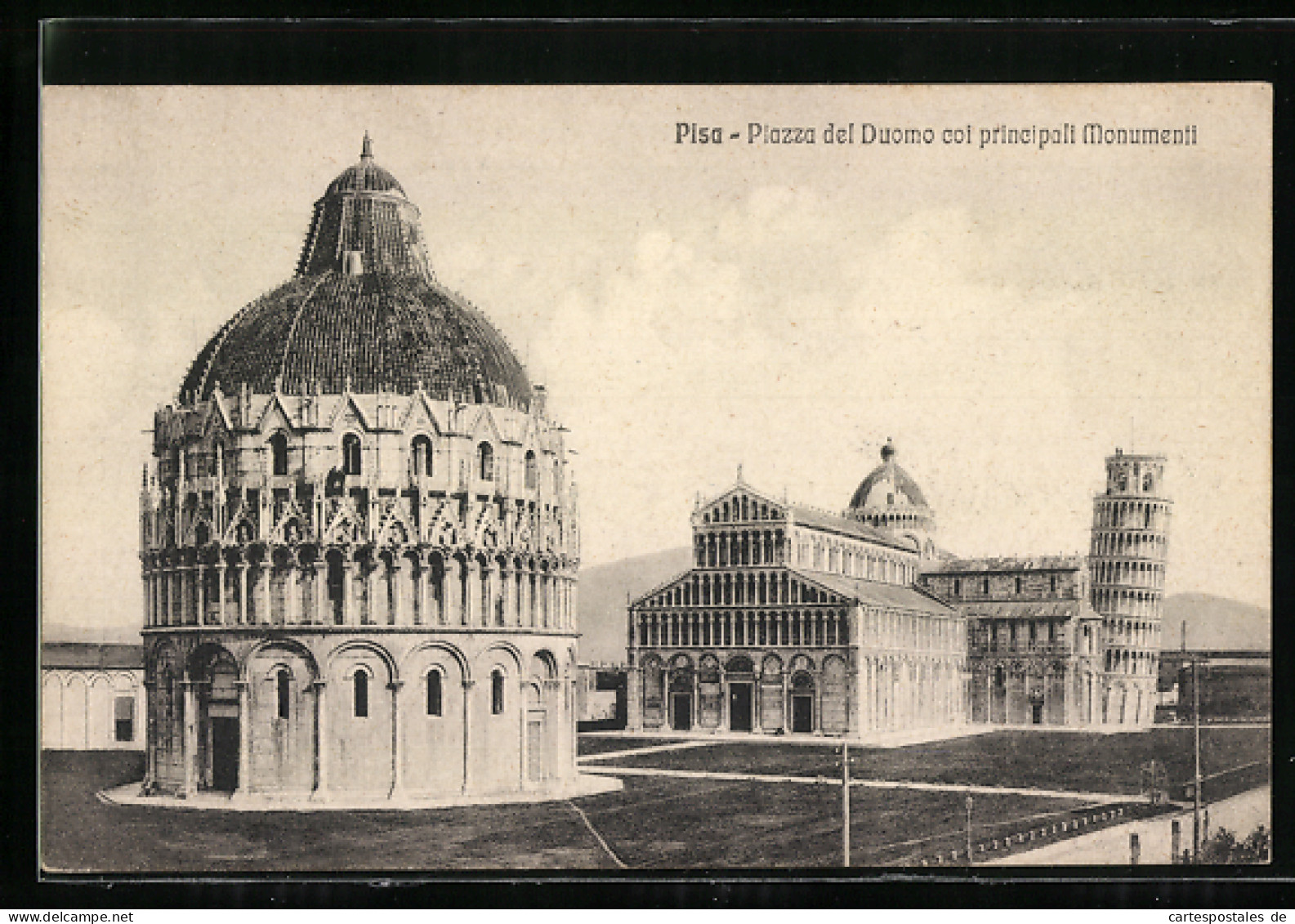 AK Pisa, La Torre Pendente, Der Schiefe Turm Von Pisa, Piazza Del Duomo Coi Principali Monumenti  - Autres & Non Classés