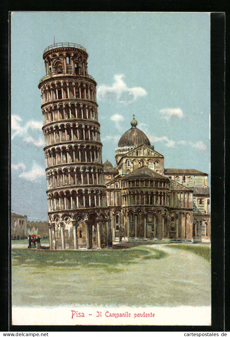 Künstler-AK Pisa, La Torre Pendente, Der Schiefe Turm Von Pisa, Il Campanile Pendente  - Sonstige & Ohne Zuordnung