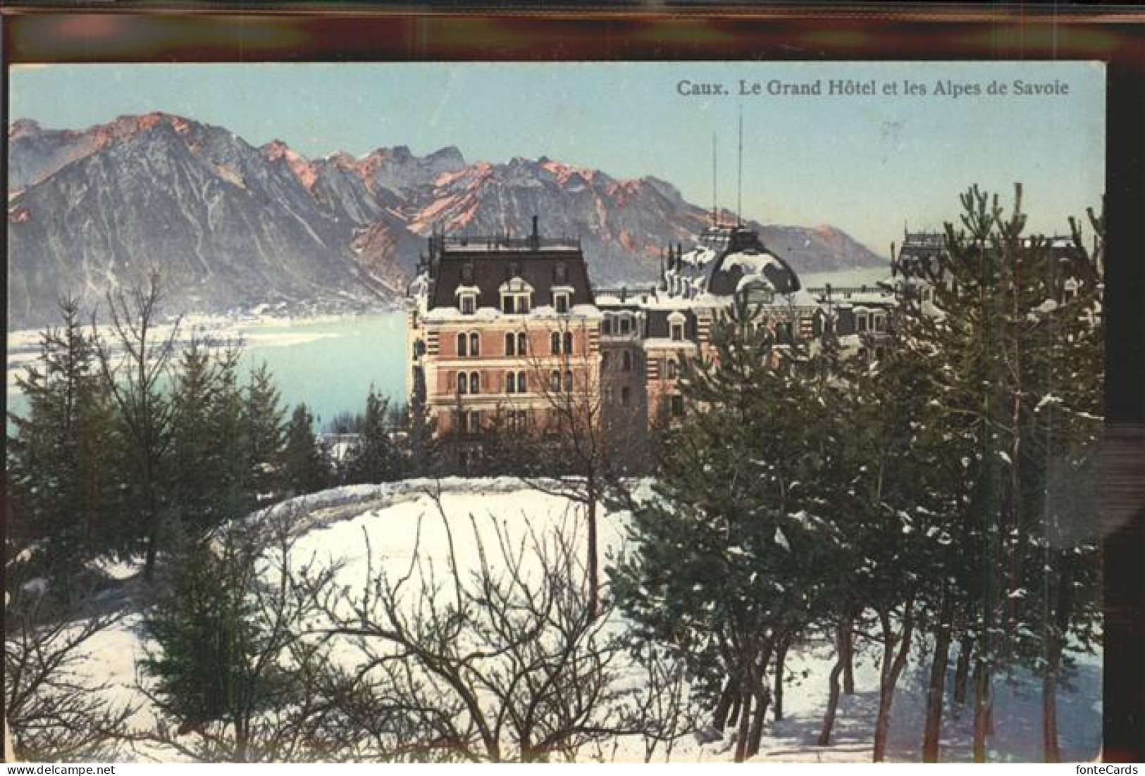 11306595 Caux VD Grand Hotel Et Les Alpes De Savoie Lac Leman Caux - Autres & Non Classés