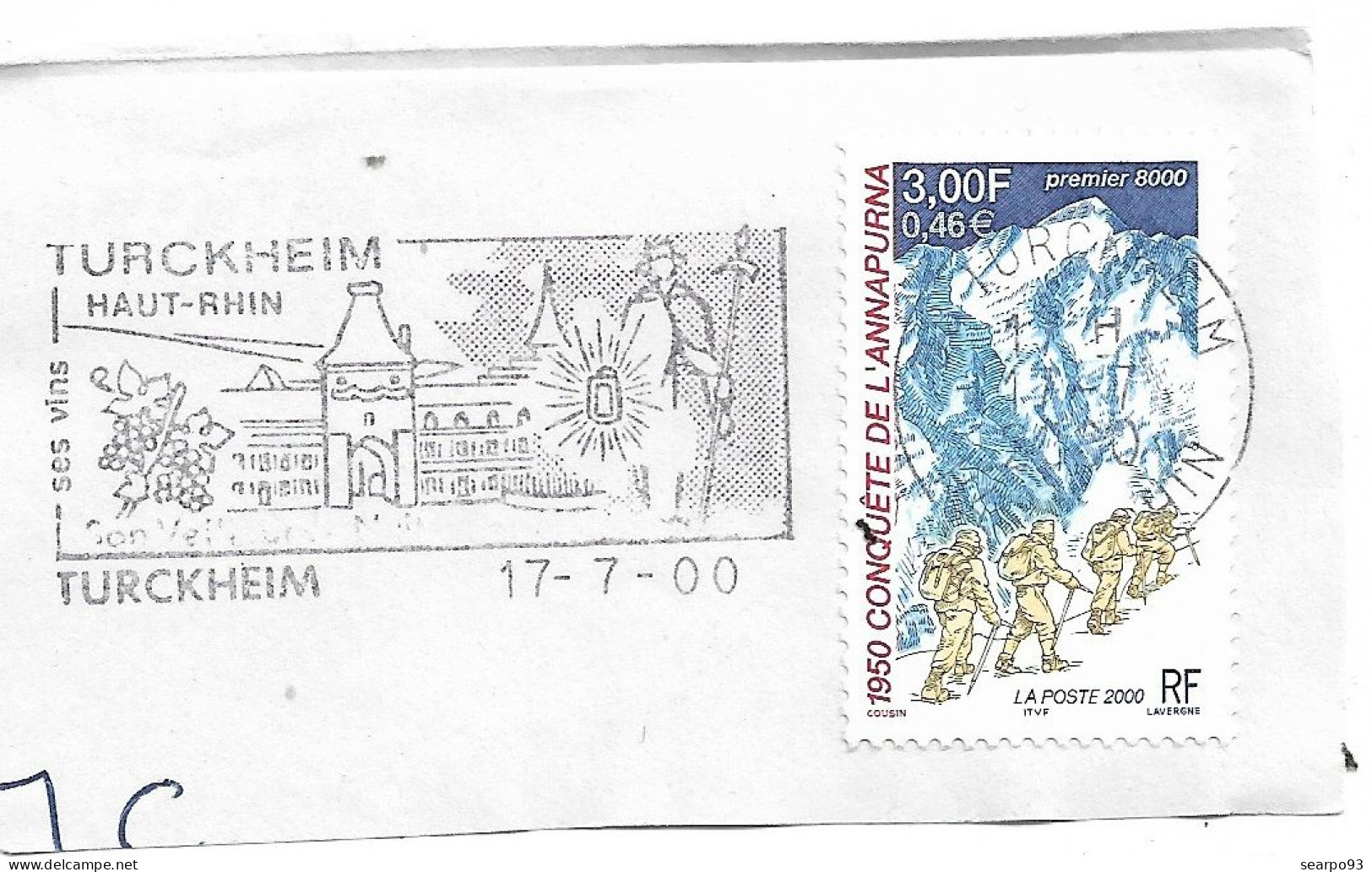 FRANCE. POSTMARK. TURCKHEIM. 2000 - 1961-....