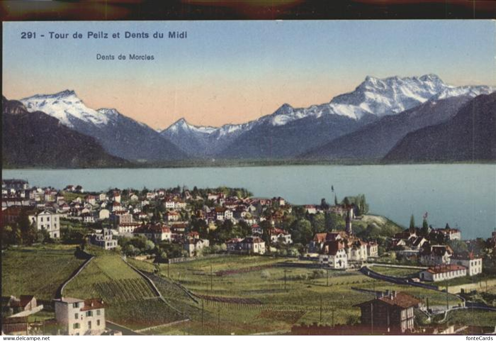 11306575 La Tour-de-Peilz Panorama Et Dents Du Midi Lac Leman La Tour-de-Peilz - Otros & Sin Clasificación