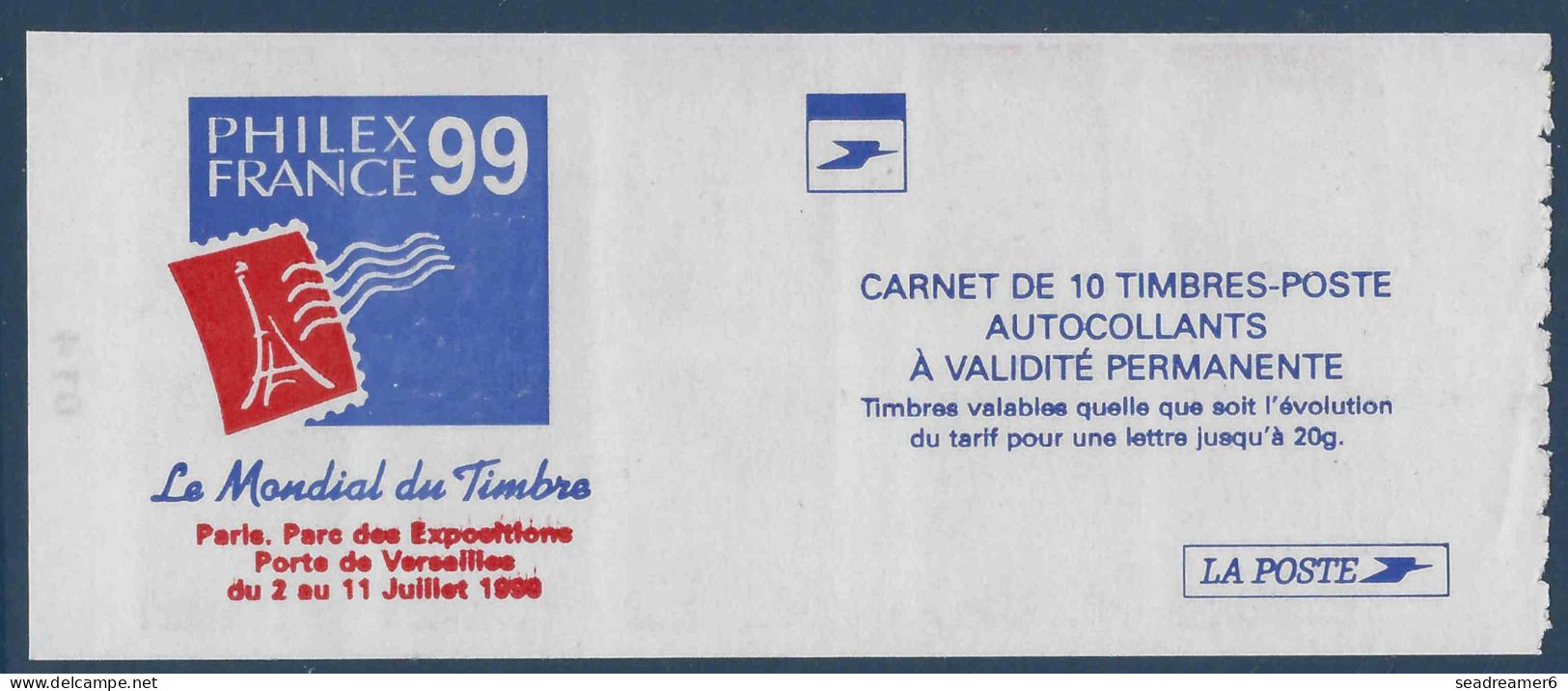 Carnet LUQUET TVP Philexfrance 99 N°3085-C4, RGR + Numérotation D'ordre à Cheval TTB - Modernos : 1959-…