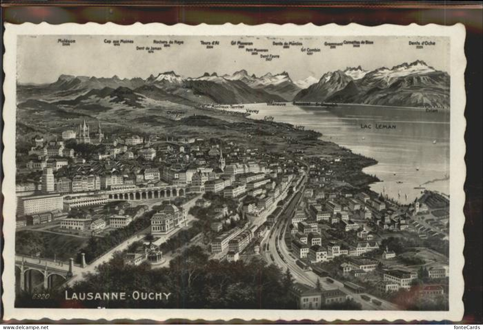 11306486 Ouchy Vue Partielle Lac Leman Et Les Alpes De Savoie Ouchy - Andere & Zonder Classificatie