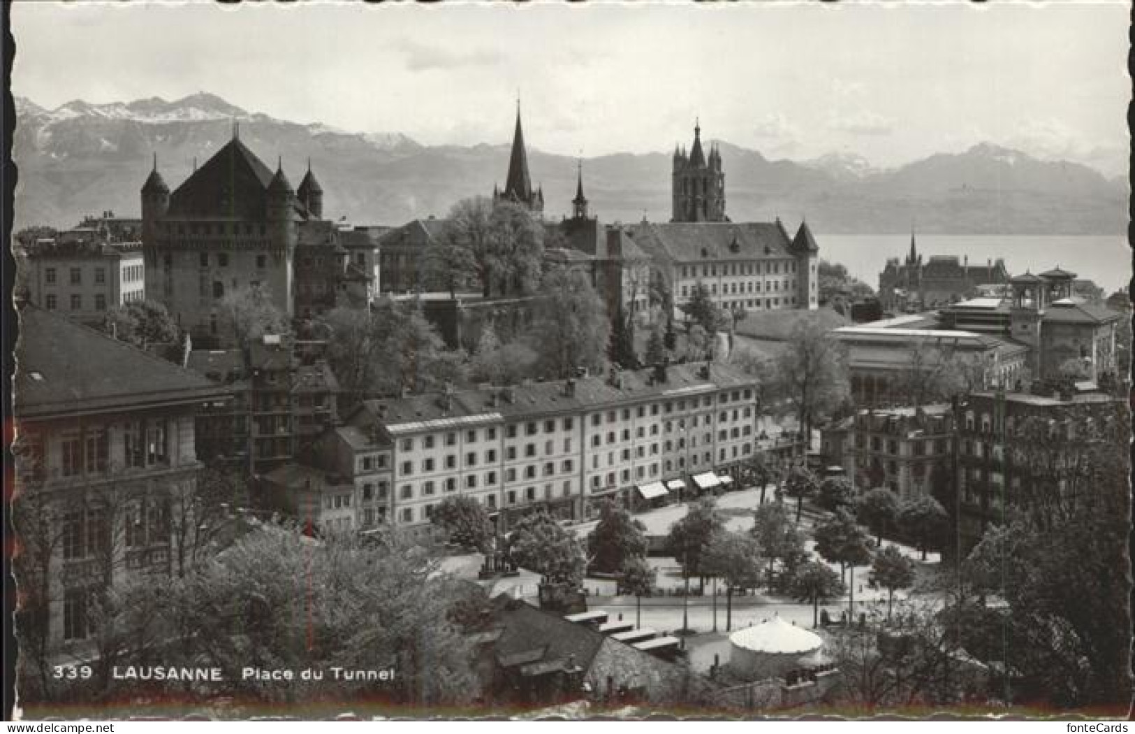 11306477 Lausanne VD Place Du Tunnel Cathedrale Lac Leman Alpes Voudoise Lausann - Andere & Zonder Classificatie